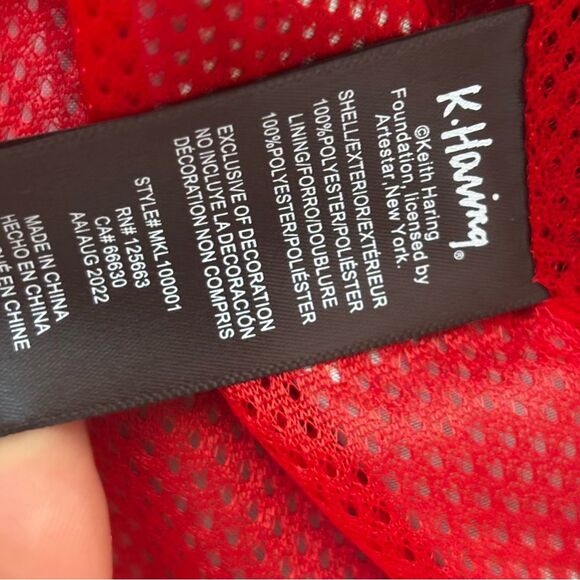 NWT Members Only Keith Haring Black, Red and White Bomber Jacket | M - Picture 8 of 9